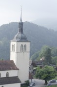 Church below Chateau Gruyeres
